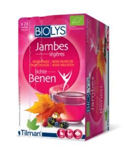 Infusion vigne rouge & fruits rouges (Jambes légères) BIO, 24 sachets